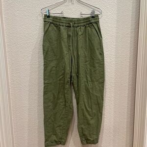 J. Crew Olive Green Linen blend Pants
